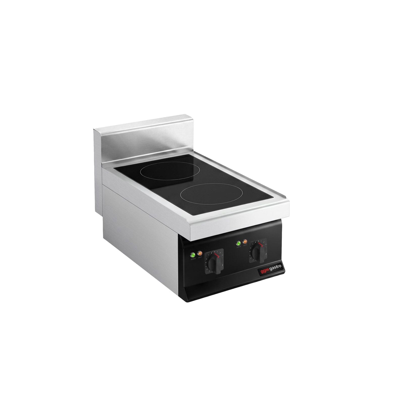 Plită profesională cu inducție - seria 700 - 400x700x(H)420 mm - 7 kW - 2 zone de inducție