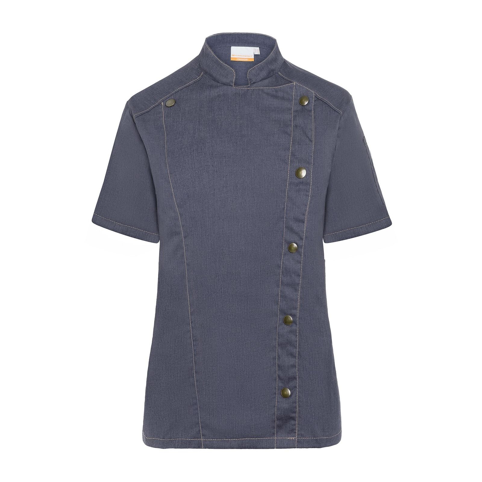 KARLOWSKY | Mânecă scurtă Doamnelor Gătit jacheta de gătit Jeans Style - Vintage negru - Dimensiune: 34