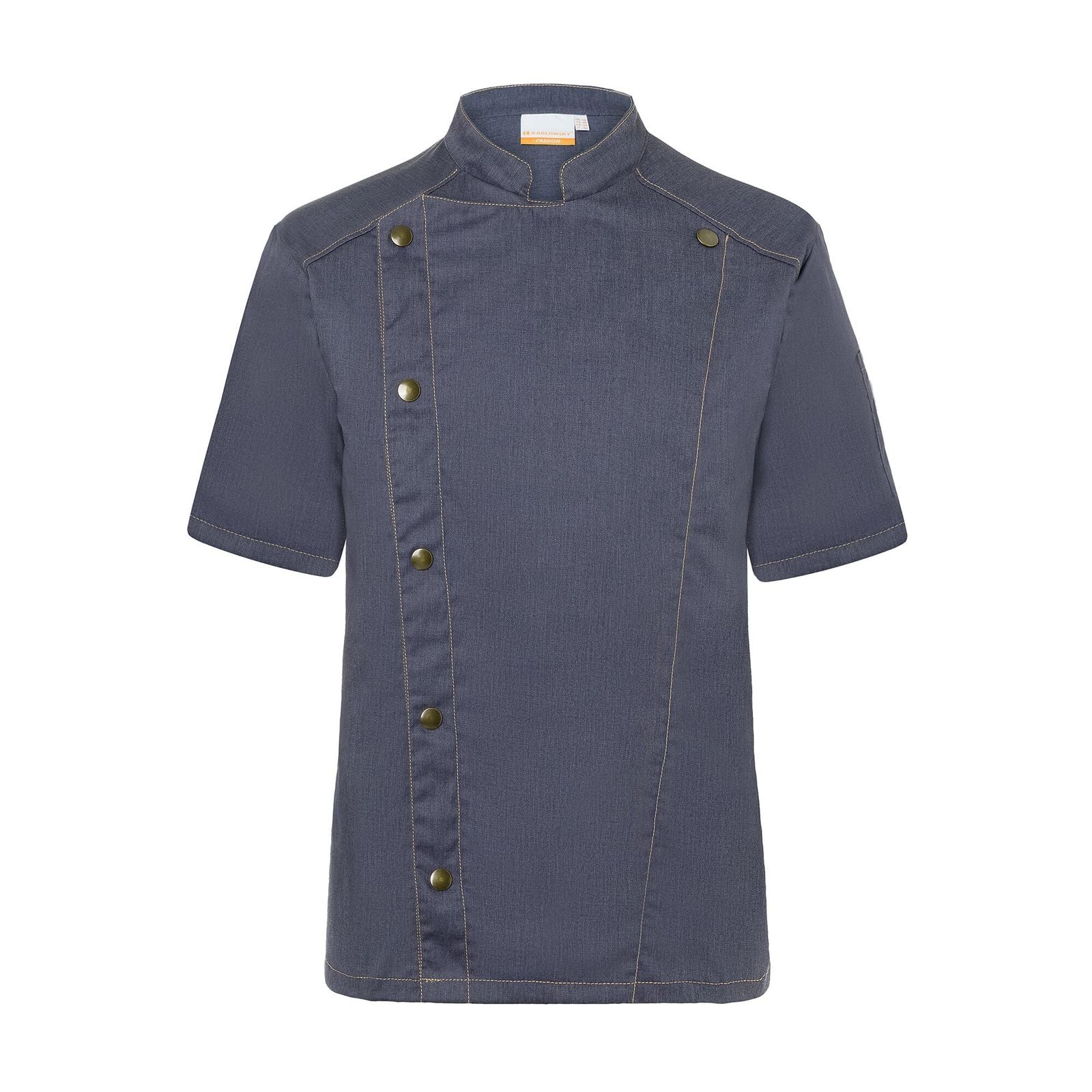 KARLOWSKY | Jachetă cu mânecă scurtă pentru bucătar stil blugi - Vintage Black - Mărimea: 74