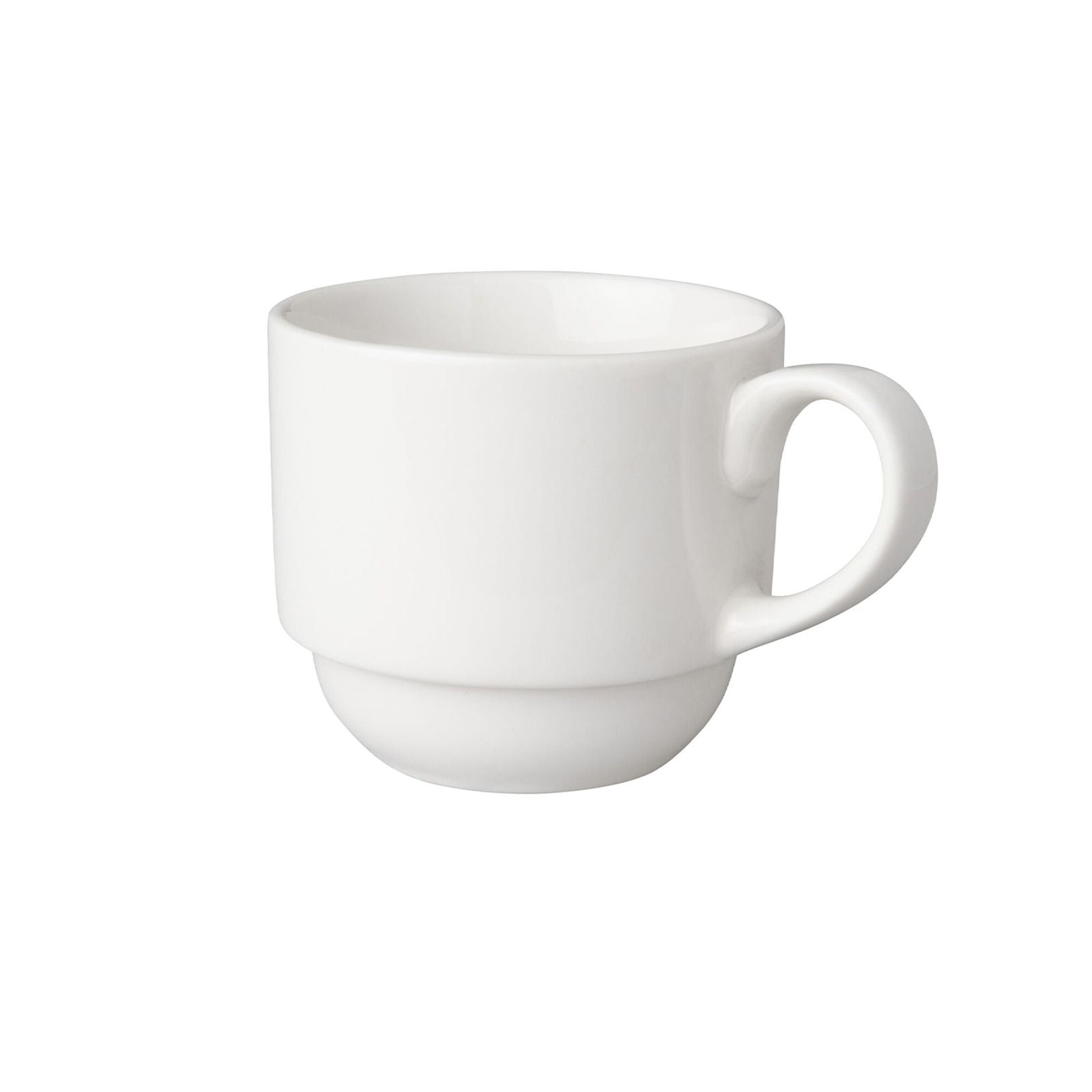 (6 buc) Budgetline Mammoet - Ceașcă pentru cafea și ceai - 200 ml - Alb