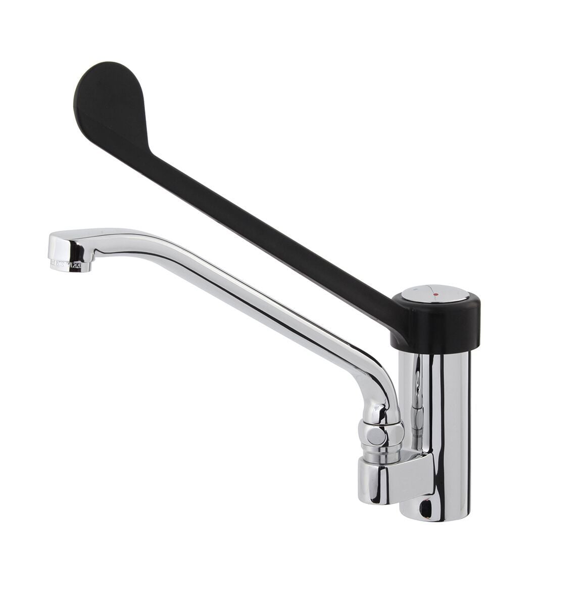 Baterie cu un singur orificiu [3000] - pentru apă rece și caldă - cu mixer monocomandă, pipă pivotantă & montaj pe blat