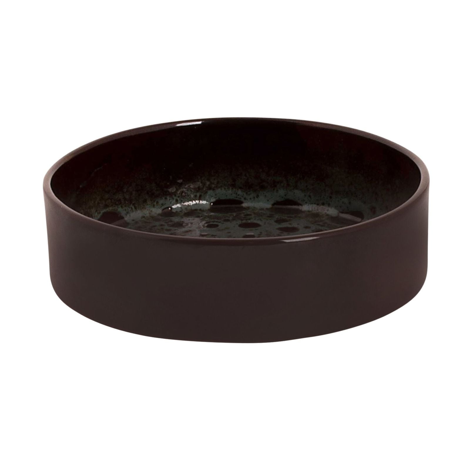 (14 buc) TURKEY - Vas pentru cuptor rotund - Ø 140x40 mm - maro / albastru
