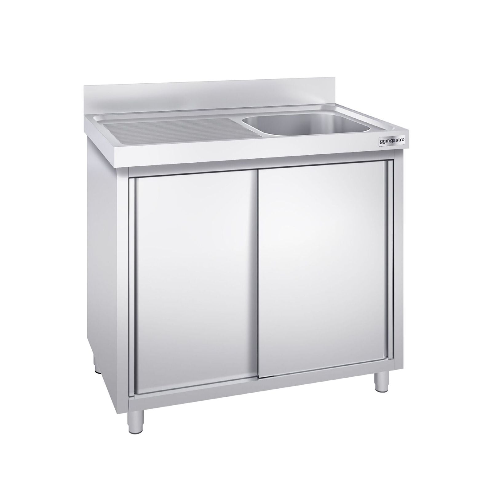 Chiuvetă tip dulap PREMIUM – 1000 x 600 mm – cu o cuvă pe partea dreaptă