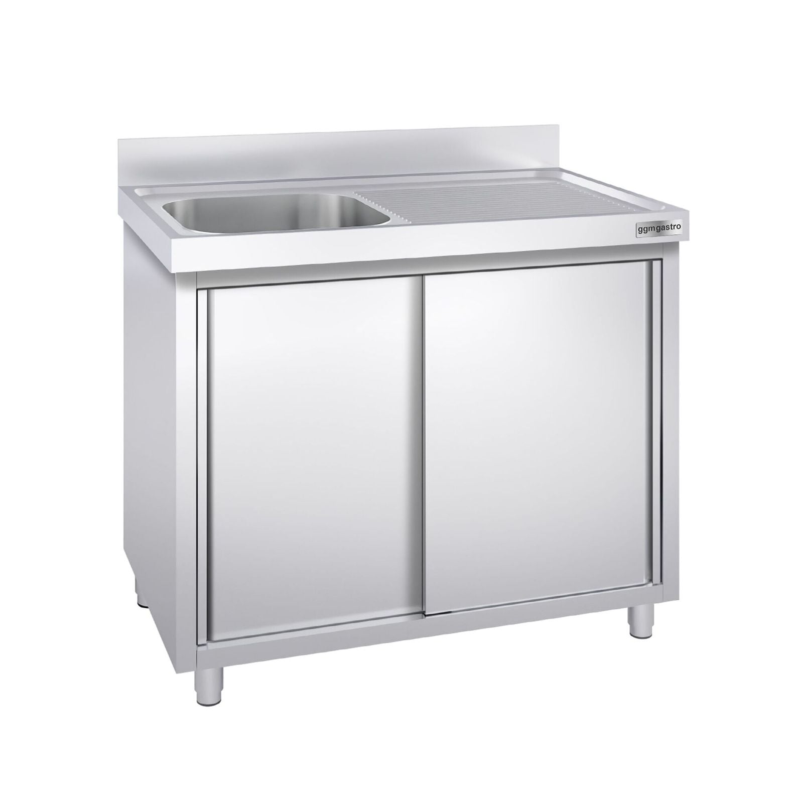 Chiuvetă tip dulap PREMIUM - din oțel inoxidabil - 1200x700 mm - cu 1 cuvă pe stânga