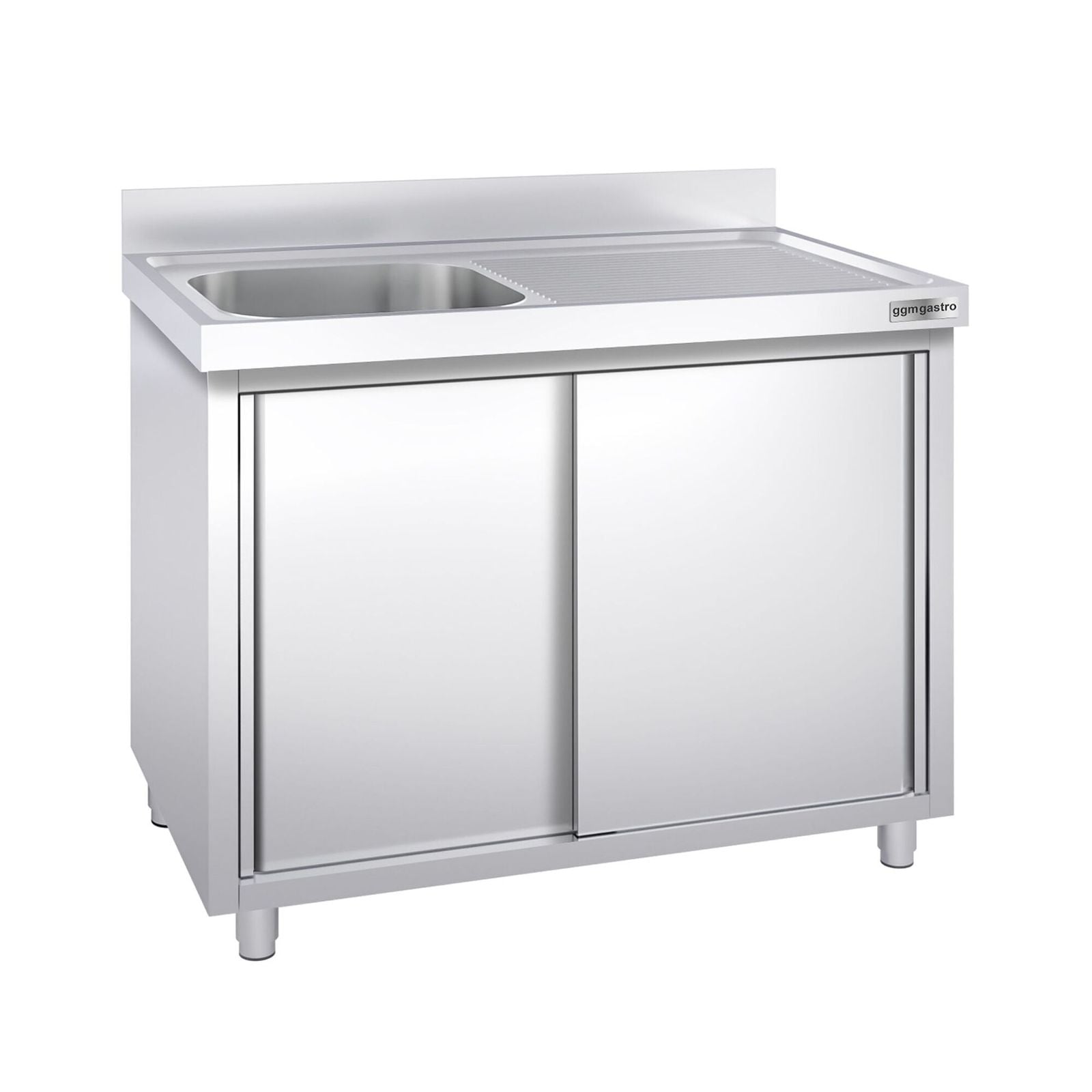 Chiuvetă tip dulap PREMIUM - din oțel inoxidabil - 1400x700 mm - cu 1 cuvă pe stânga