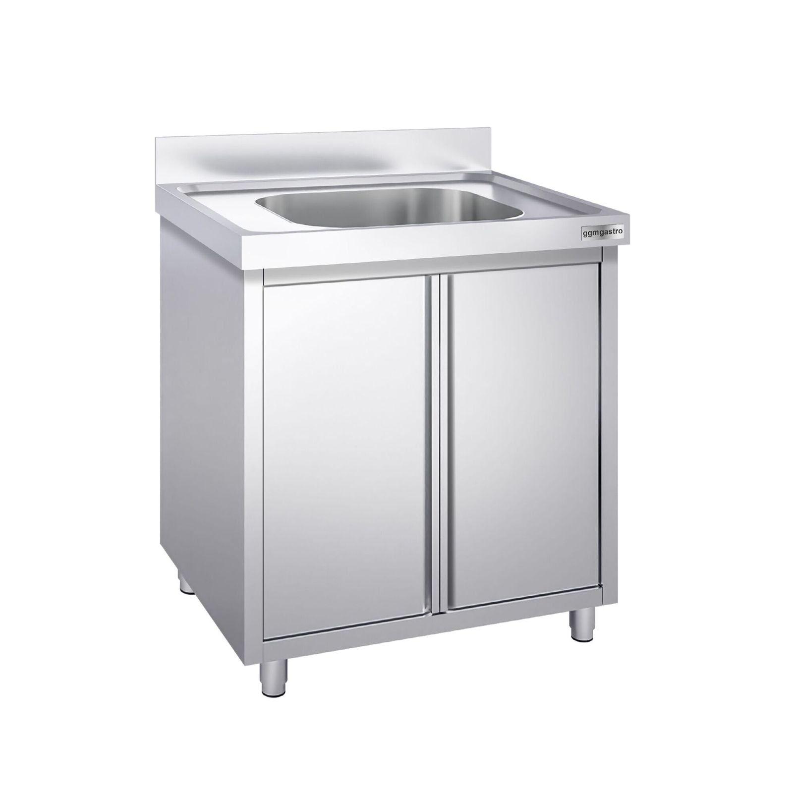 Chiuvetă tip dulap PREMIUM - din oțel inoxidabil - 800x700 mm - cu 1 cuvă centrală