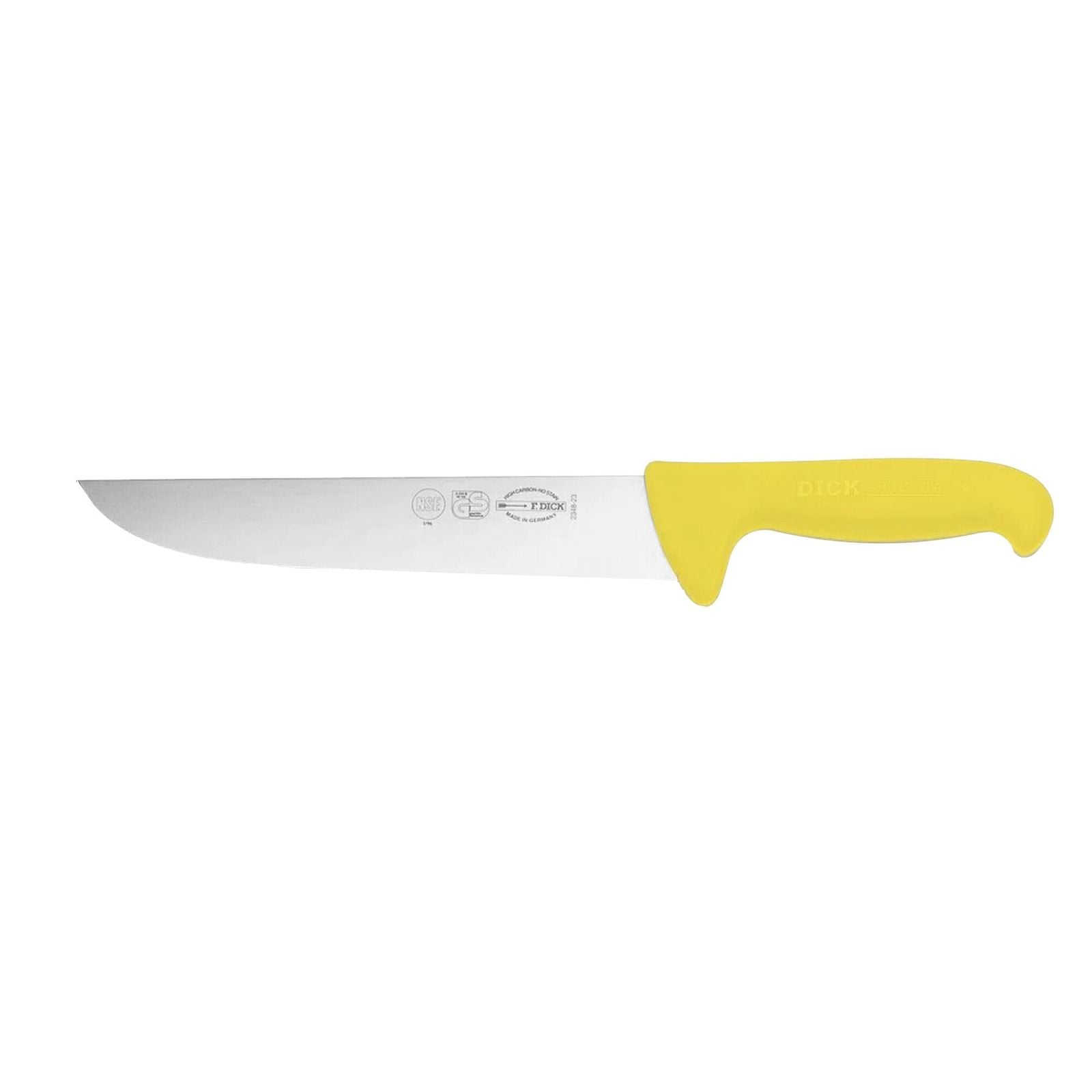 F.  DICK Cuțit de bloc 23 cm, mâner galben