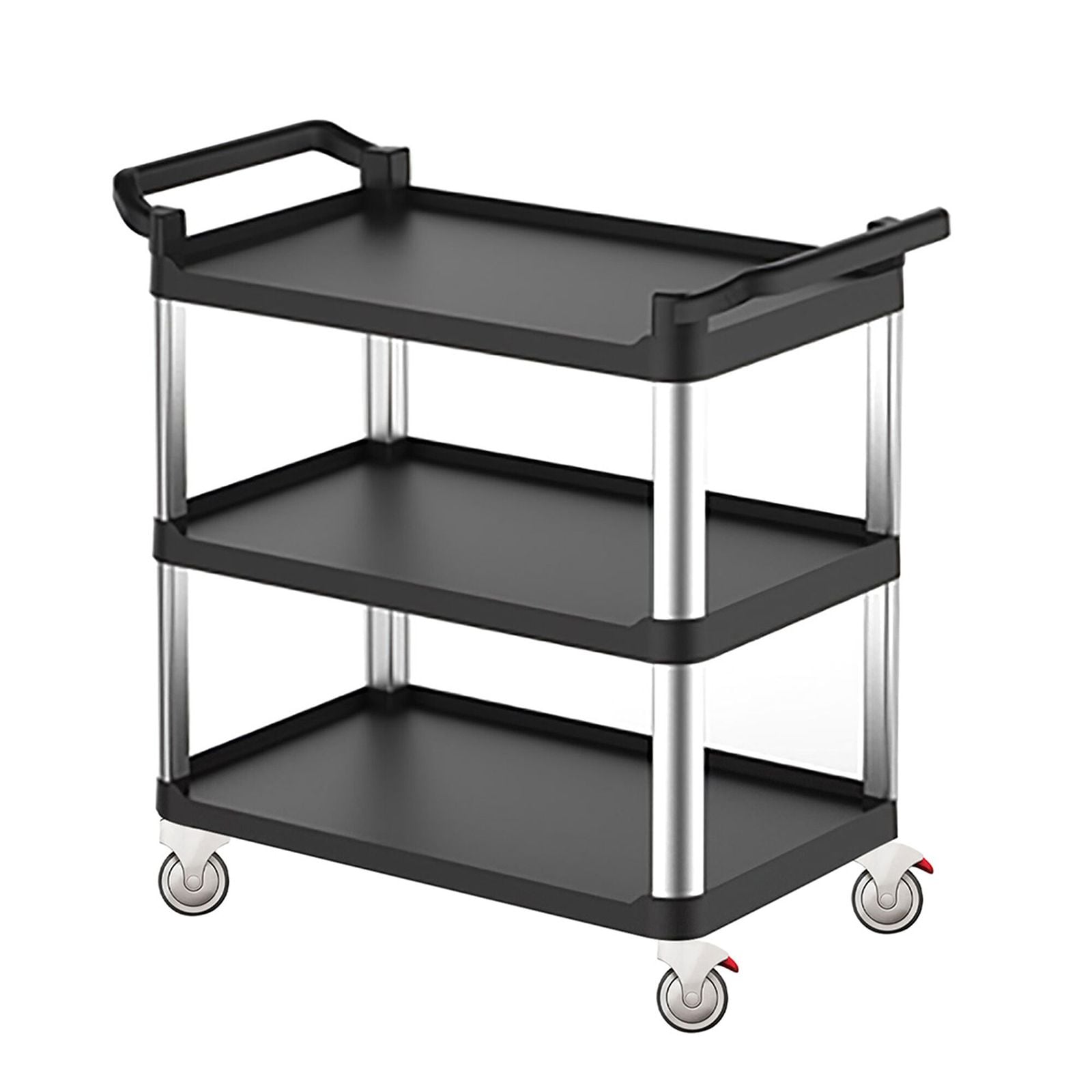 Cărucior de servire din plastic – 800 x 500 mm – cu 3 rafturi