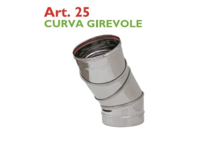 Cot Inox Monoparete 45 grade AISI 316L PTL Italia