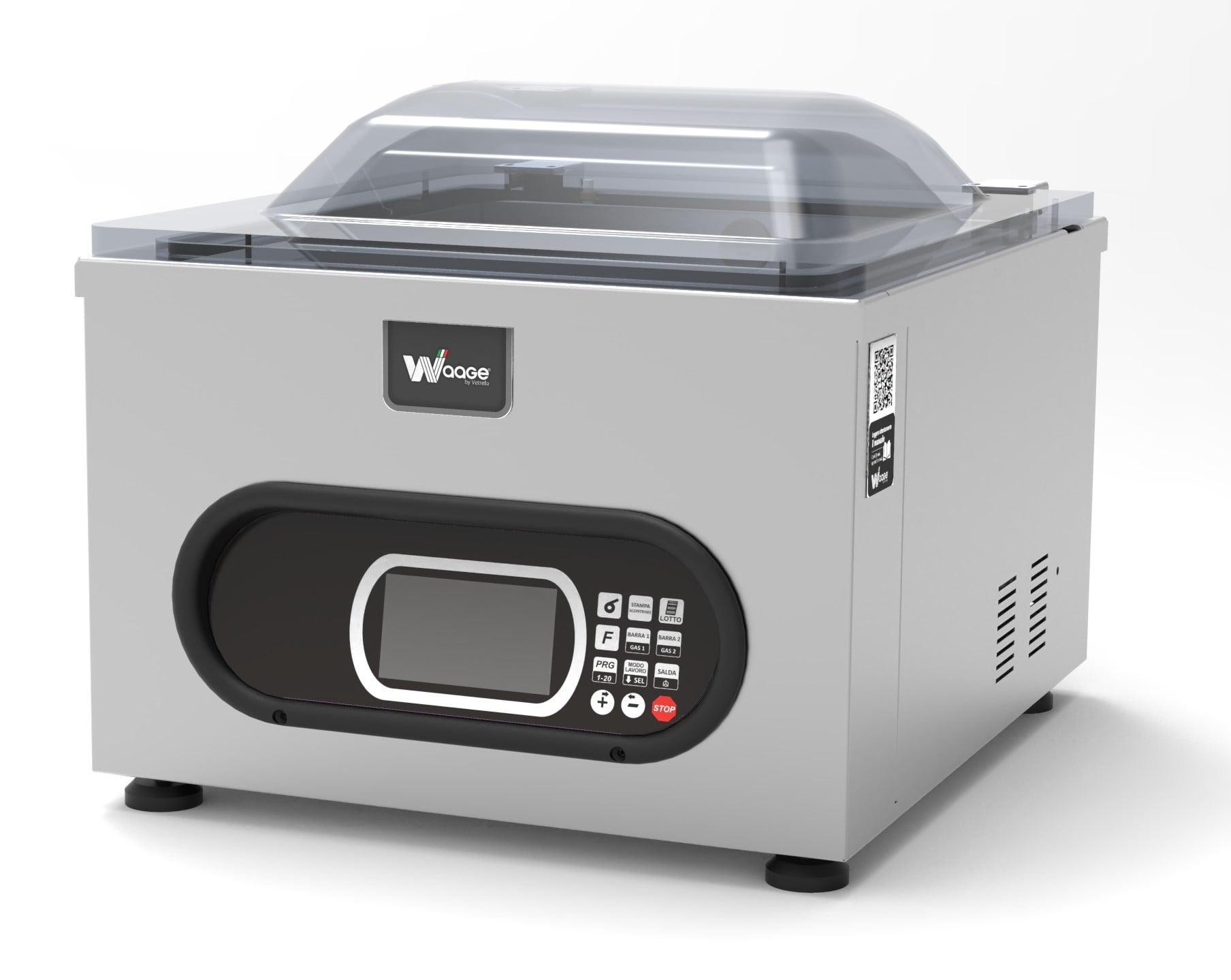 Mașină profesională de ambalat în vid de banc Waage DVA Professional (Display LCD 5 inch & 20 Programe) 410 (bară 410 mm), Italia