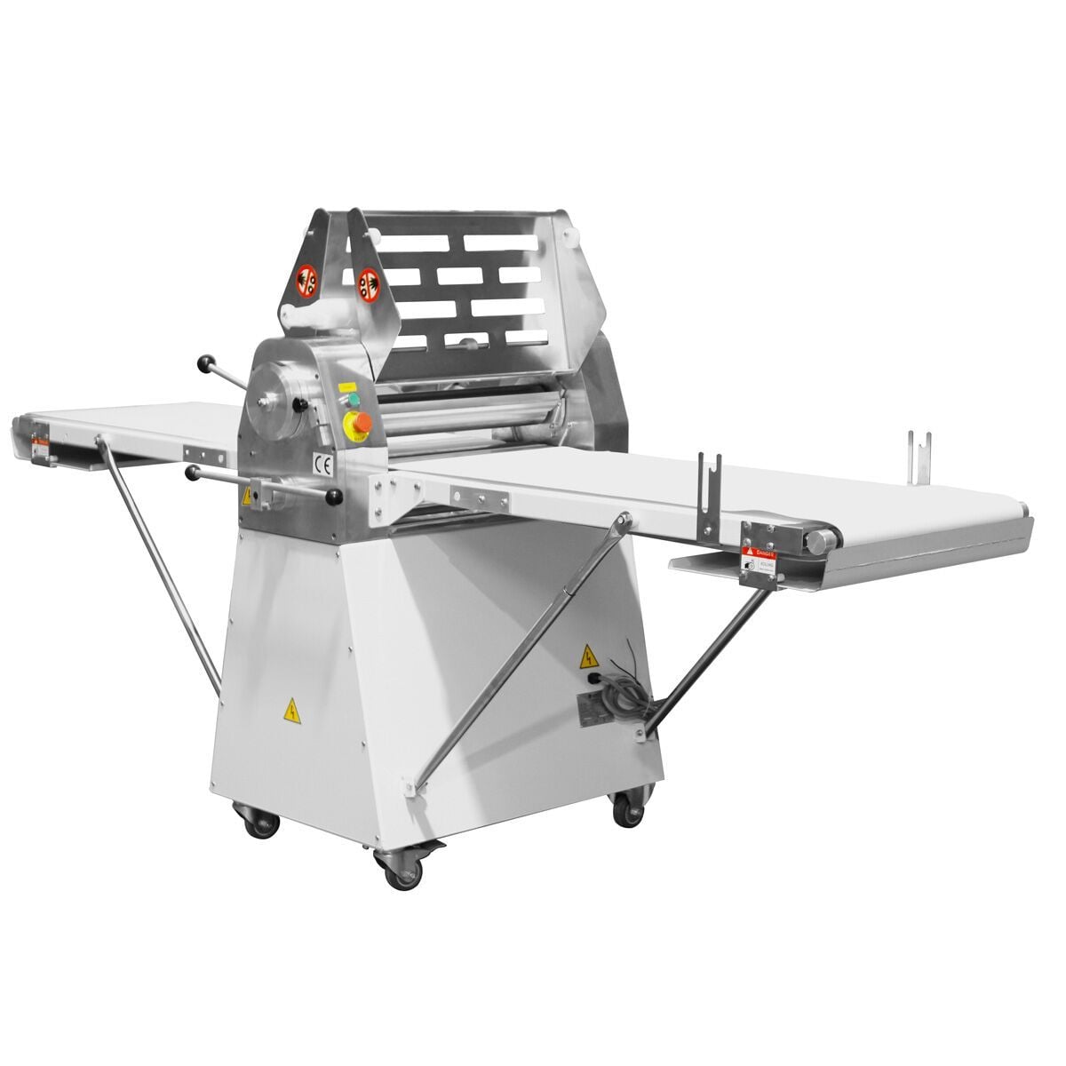 Mașină de întins aluat pentru brutărie – model de podea – 750 W – bandă transportoare de 2400 mm