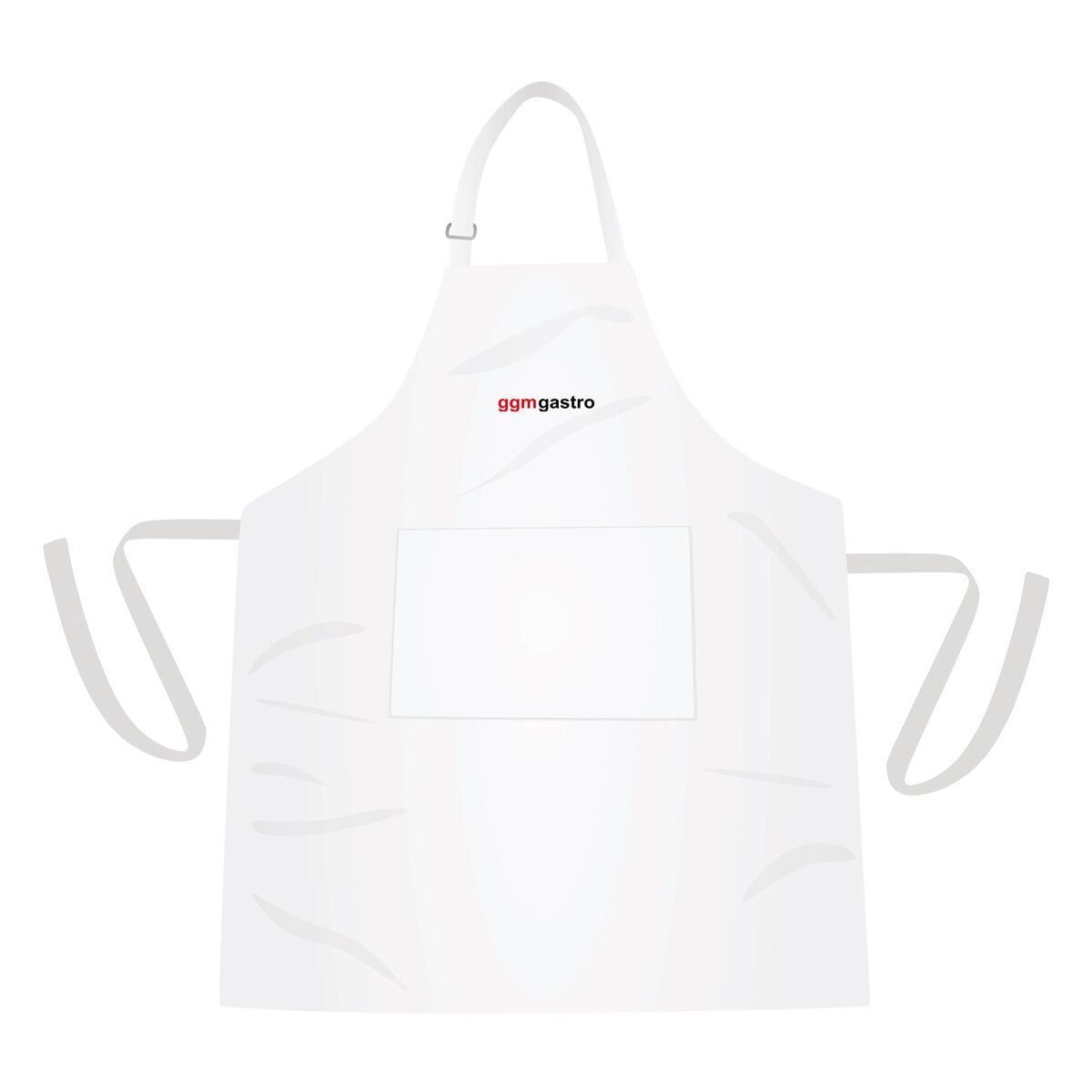 (5 bucăți) Șorț de bistro – alb – cu logo GGM Gastro – L x Î: 67 x 84 cm
