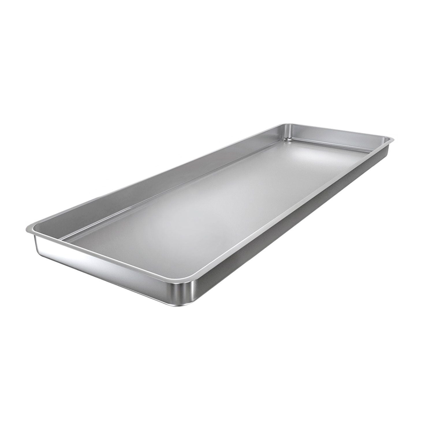Platou servire - oțel inoxidabil - dreptunghiular - cu margine - 820x270 mm - Adâncime: 20 mm