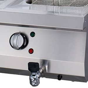 Heavy Duty Deep Fryer - 2 x 12L - Double Unit - 70cm Deep - with Drain Tap - Electric — 4