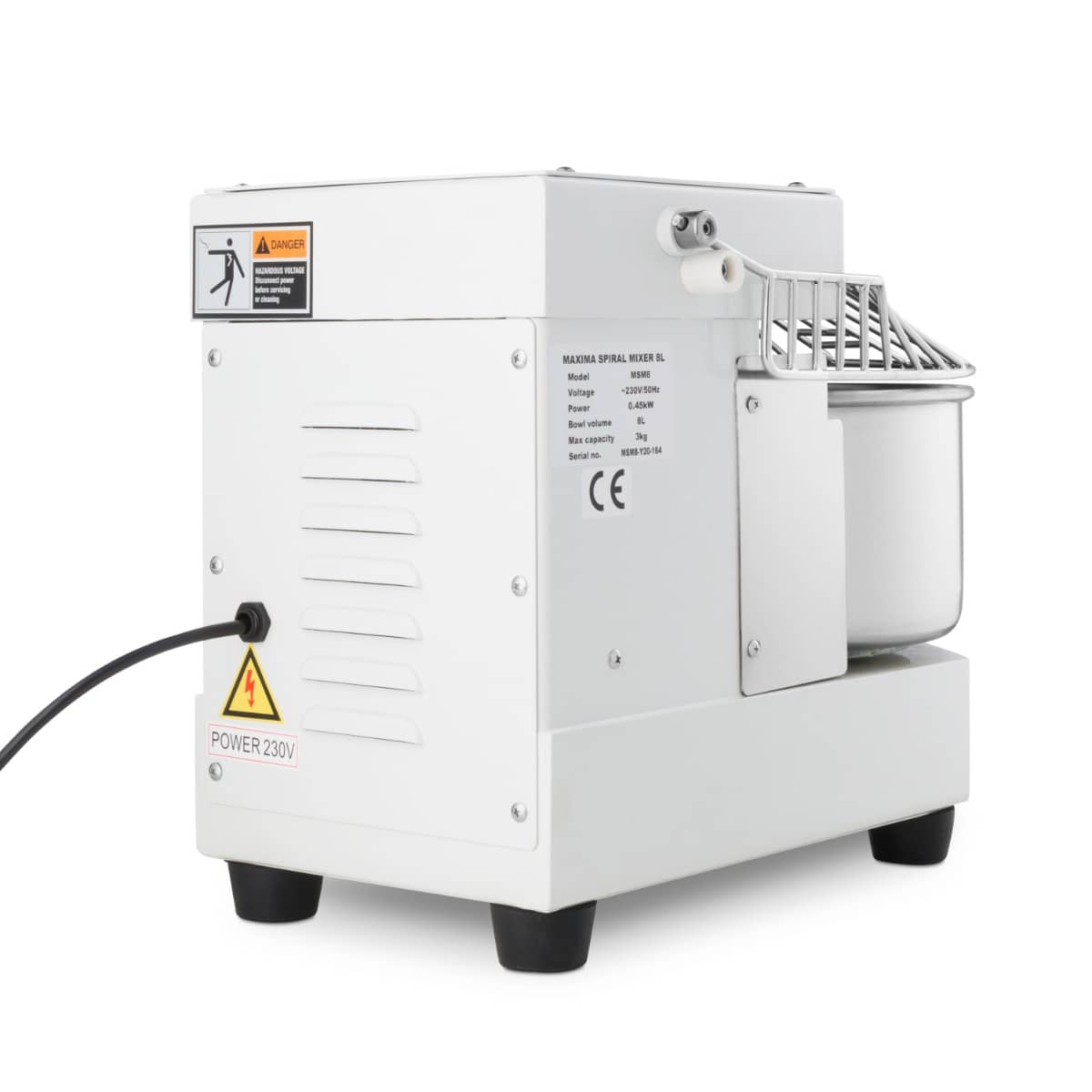 Dough Mixer - 8L - 4,5kg Dough - White — 4