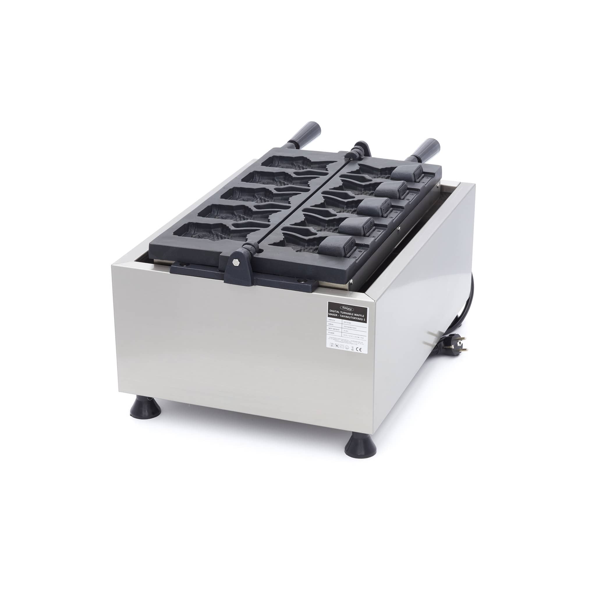 Waffle Maker - 5 Taiyaki / Fish Shapes - Rotatable - Digital — 4