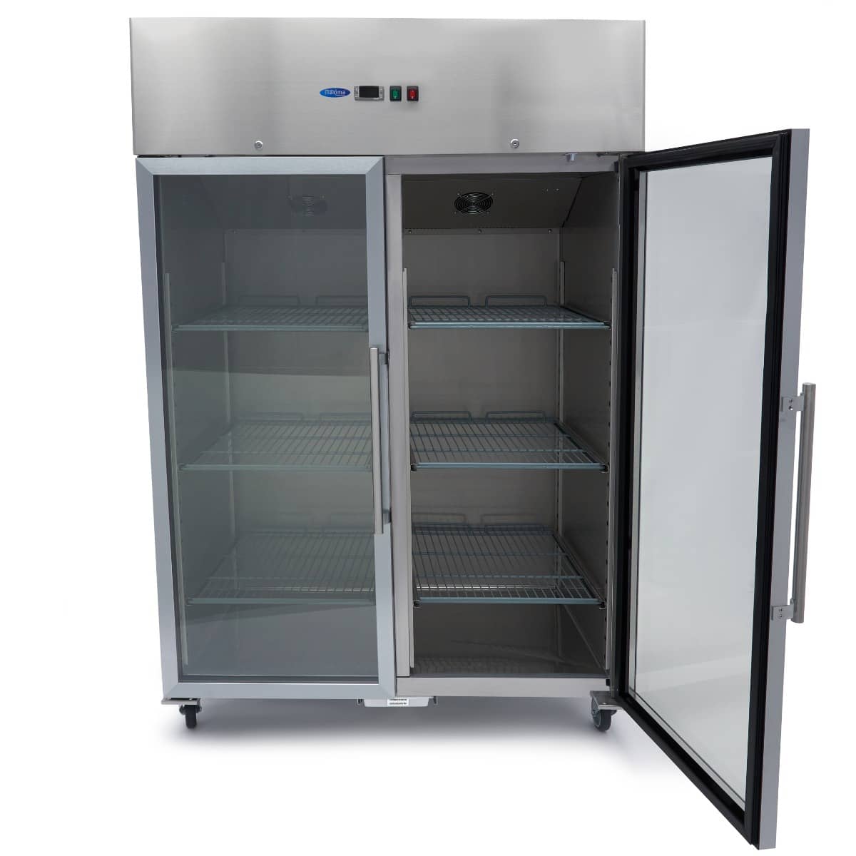 Fridge - 1200L - 6 Adjustable Shelves (2/1GN) - Stainless Steel - with Glass Door — 5