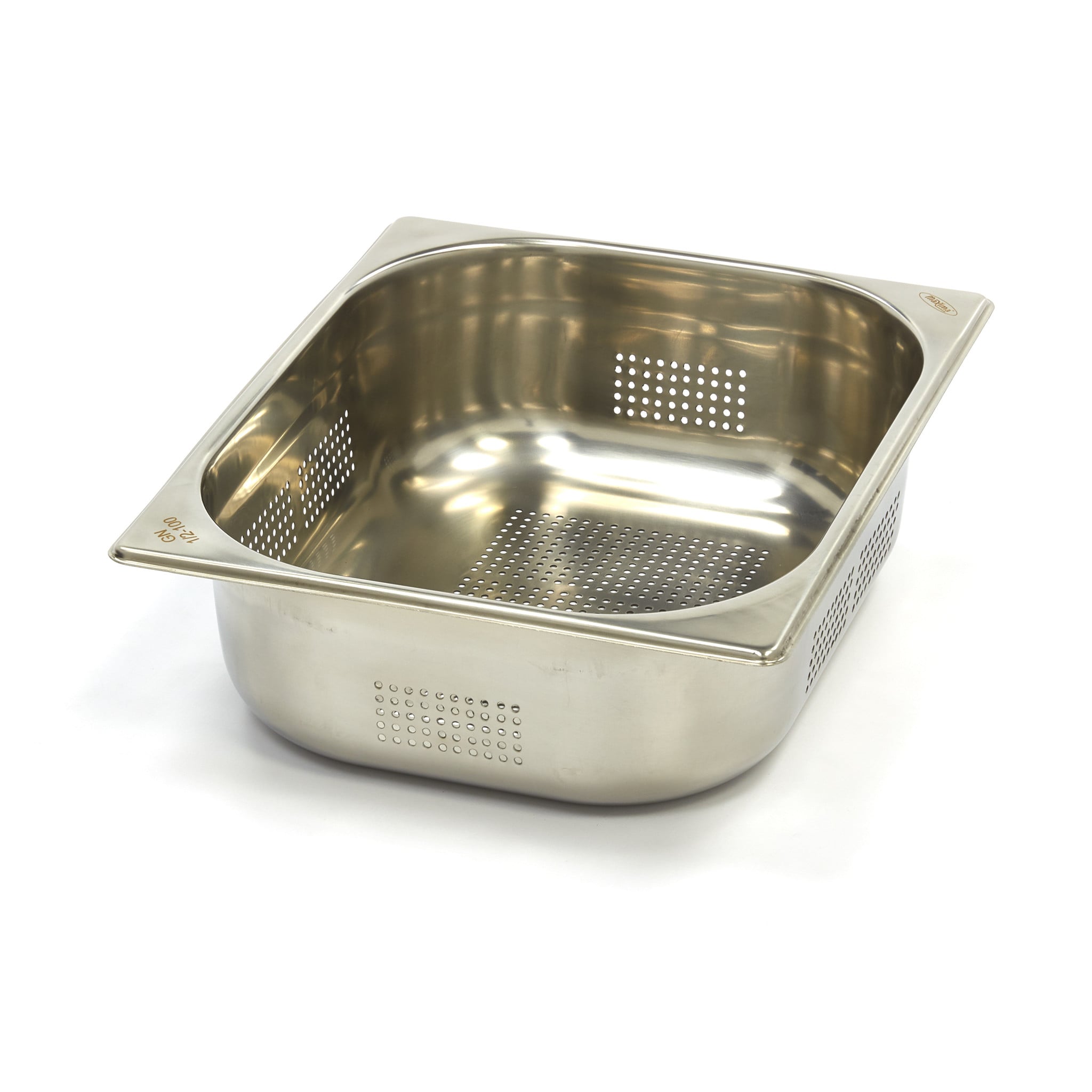 Gastronorm Container - 1/2 GN - 10cm Deep - Stainless Steel - Perforated