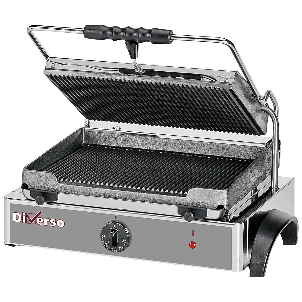 Electric panini grill MEDIUM, ribbed plates – A doua alegere (2)