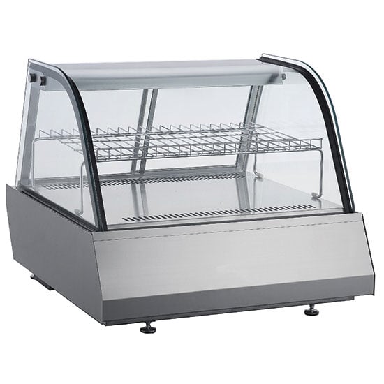 Cold countertop showcase 2x GN 1/1 with sliding doors, +2°/+10°C, l=750 mm