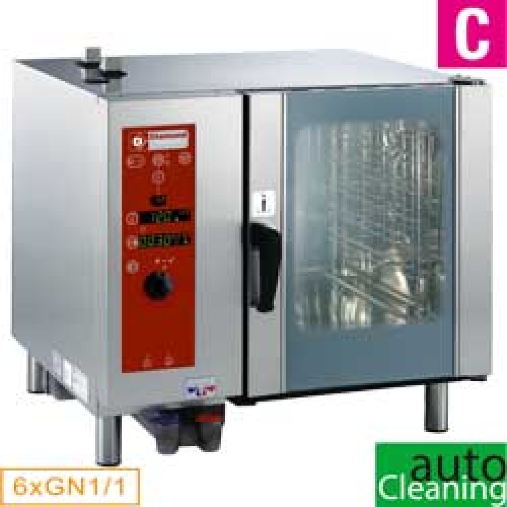 Electric oven direct steam and convection, 6x GN 1/1+Cleaning – Stoc nou