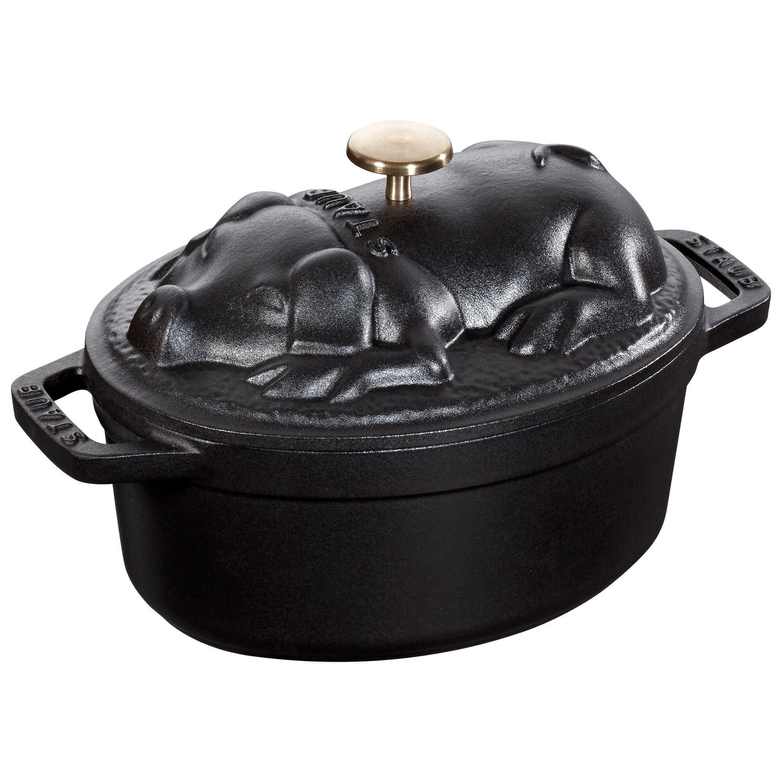 STAUB | LA COCOTTE - Cocotte - Capac de porc - oval - 170mm - fontă - negru