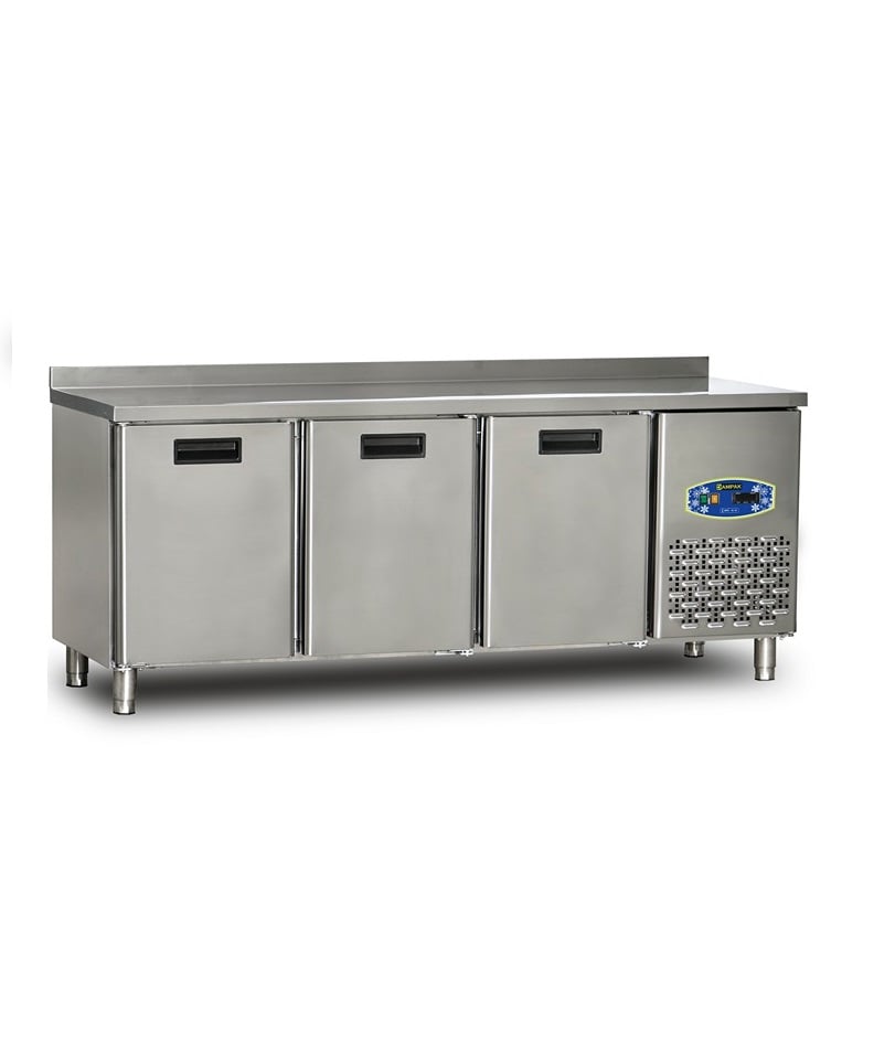 Masă congelator profesională din inox, 3 uși Pimak 22TDF3S-60 | 362, 1000 kW, 230V, Dim: 200x60x85 cm