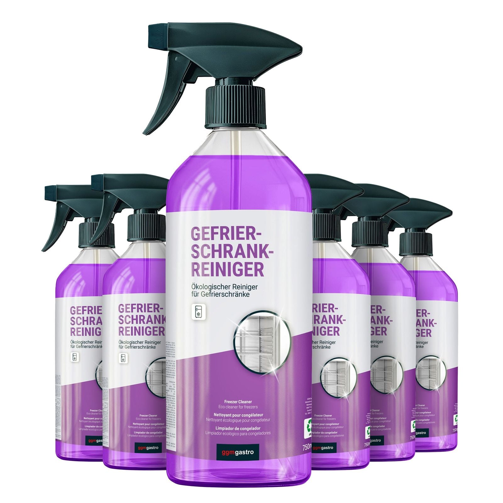 (6 bucăți) Produs de curățare pentru congelator și frigider, 750 ml fiecare – ecologic