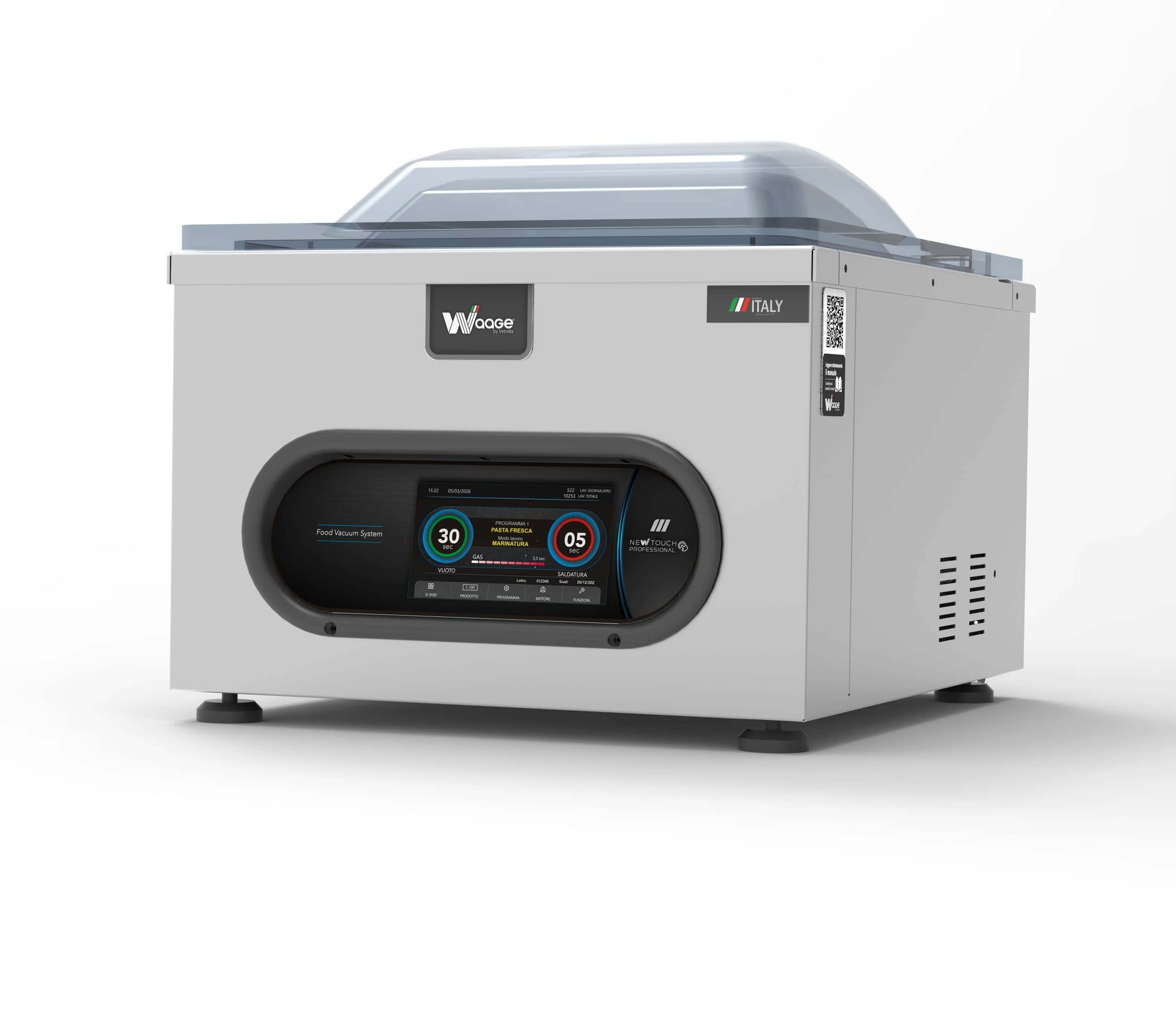 Mașină profesională de ambalat în vid de banc Waage Touch Smart Professional (Touchscreen 7 inch & Si Chef) 350 (bară 350 mm), Italia — 9