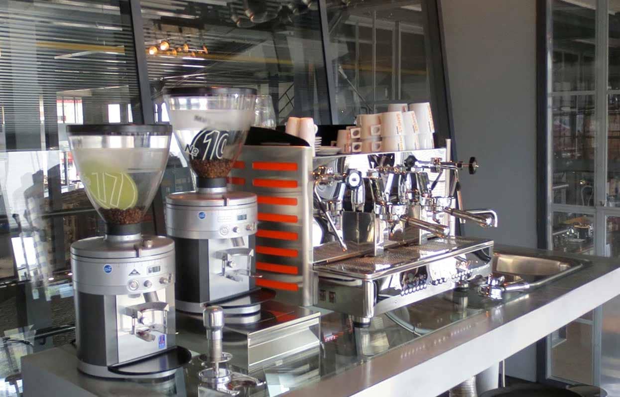 Espressor profesional compact 2 grupuri Orchestrale Phonica Automat, boiler 7L, design vintage microfon, Italia — 3