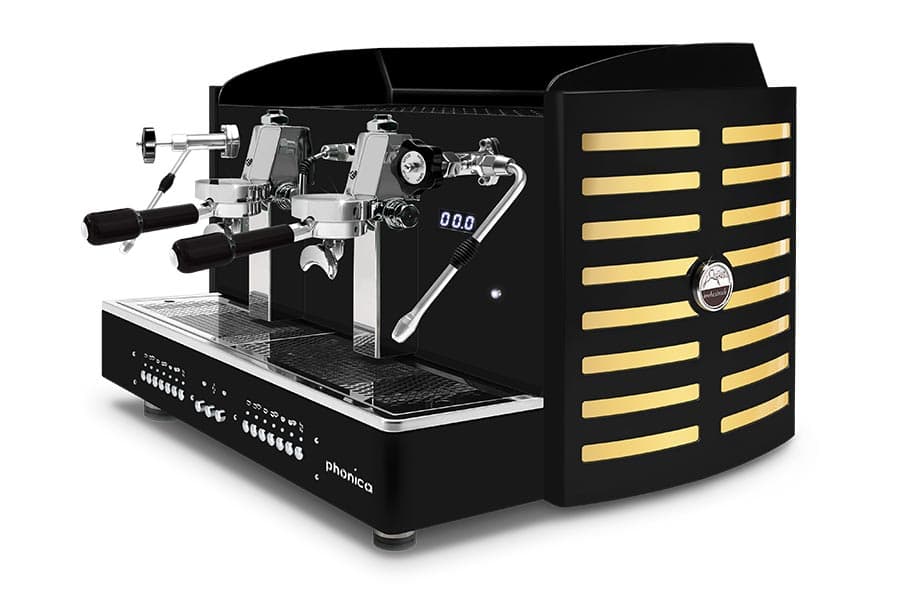 Espressor profesional 2 grupuri Orchestrale Phonica Automat, boiler 12L, design vintage microfon, Italia