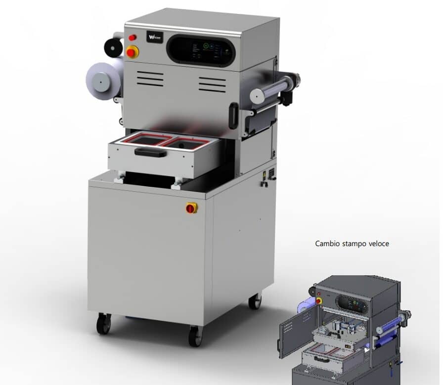 Termosigilator automat industrial de mare capacitate pentru caserole Waage VGT 430, Italia — 2