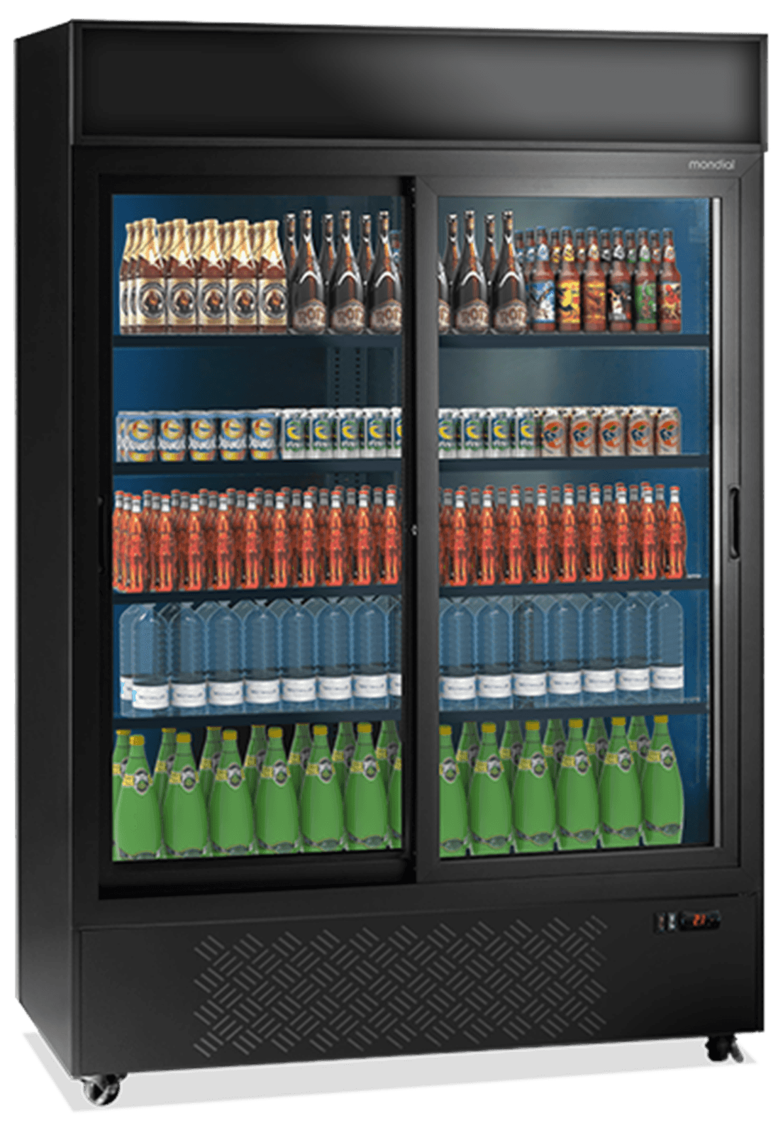 Vitrină frigorifică verticală pentru băuturi și răcoritoare Mondial Framec seria JUMBO SD (+2°C +10°C), Italia