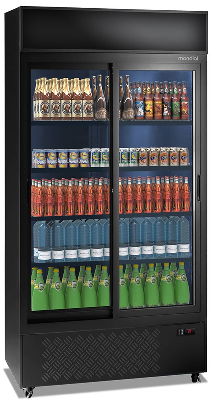 Vitrină frigorifică verticală pentru băuturi și răcoritoare Mondial Framec seria JUMBO SD (+2°C +10°C), Italia — 2