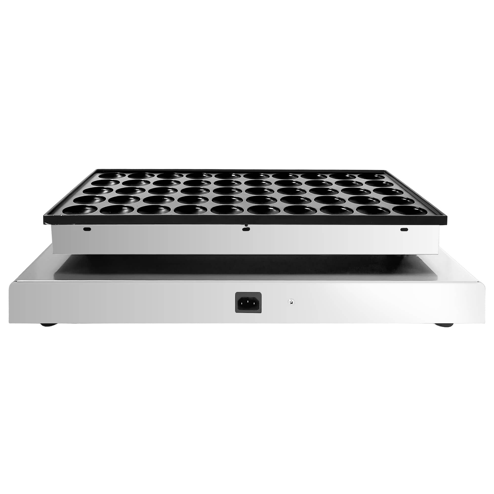 Aparat Gofre / Vafe Profesional - Simplu - Manual - 1,7 kW - Formă: mini clătite (poffertjes) - Ø 42 mm - pentru 50 bucăți - Tavă aparat vafe teflonată — 8
