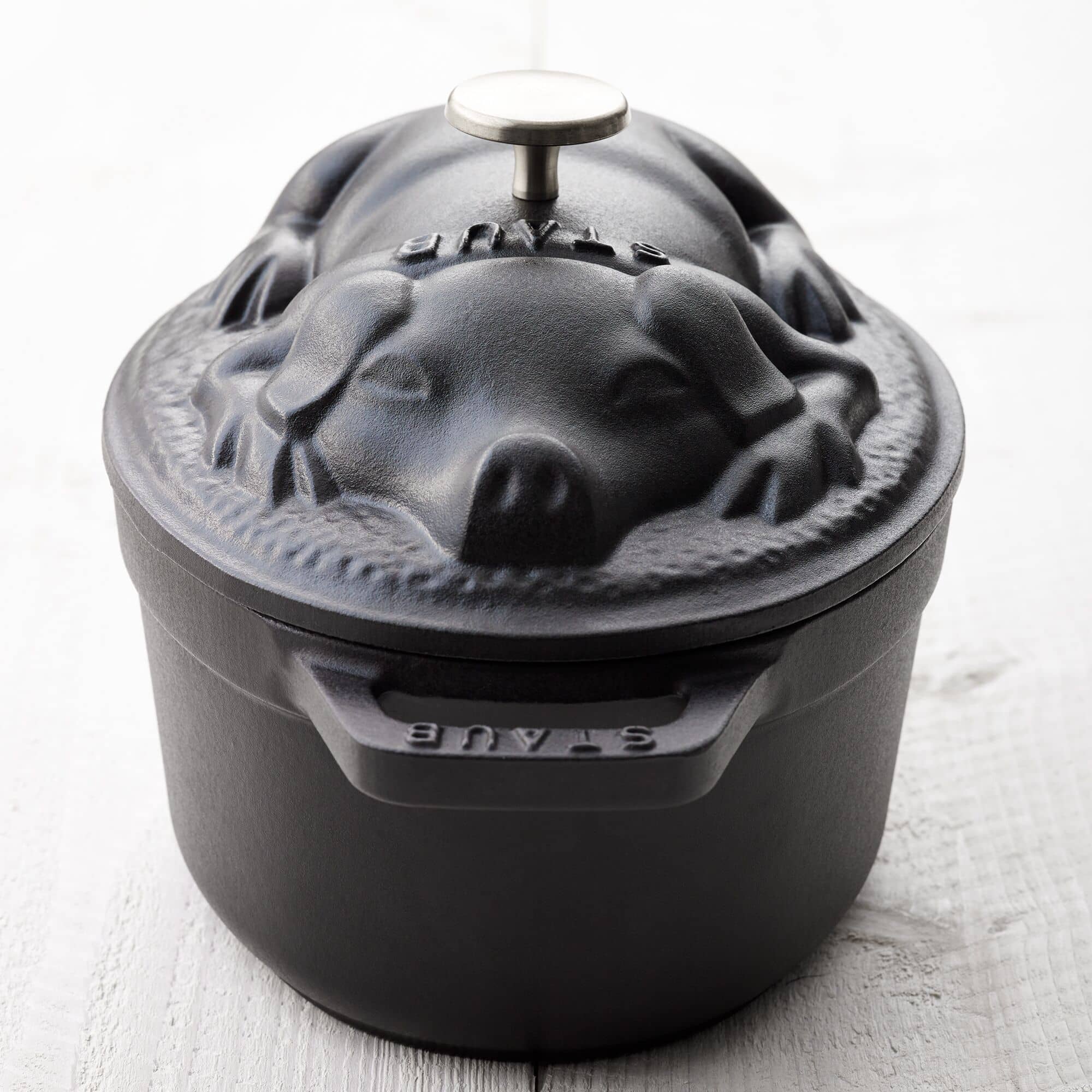 STAUB | LA COCOTTE - Cocotte - Capac de porc - oval - 170mm - fontă - negru — 4