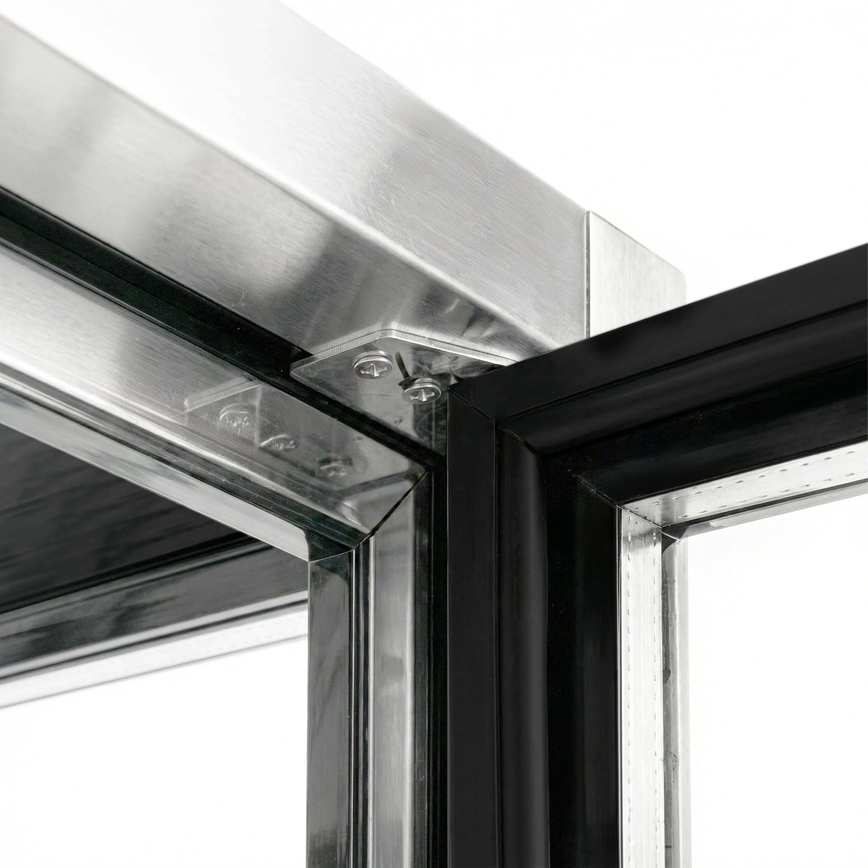 Vitrină panoramică – expunere generală verticală - 440 litri - 675 mm - 2 uși din sticlă - geam drept - cu 5 rafturi - iluminare LED — 11