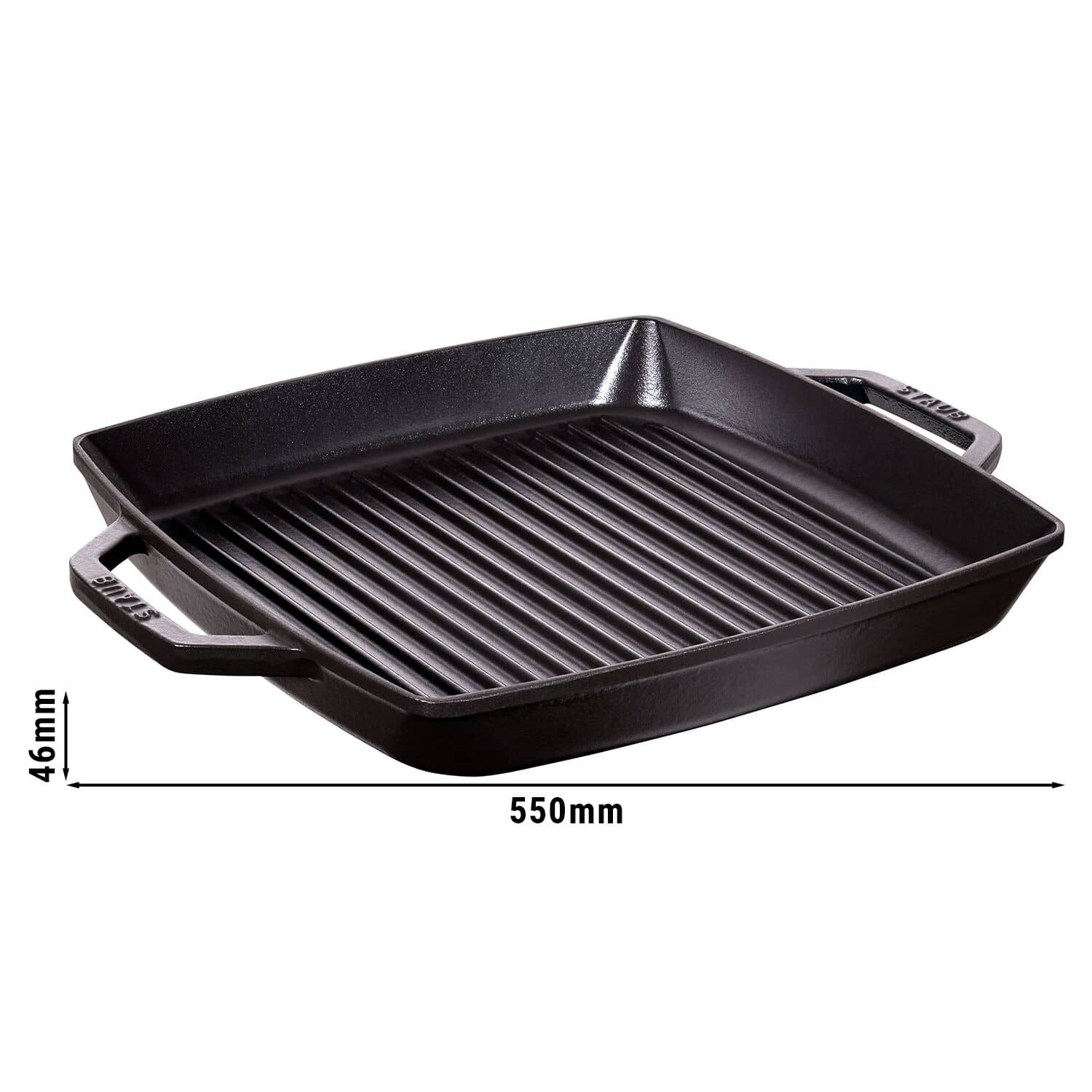 DUST | GRILL PANS - Tigaie grill - 330x330mm - fontă - negru — 3