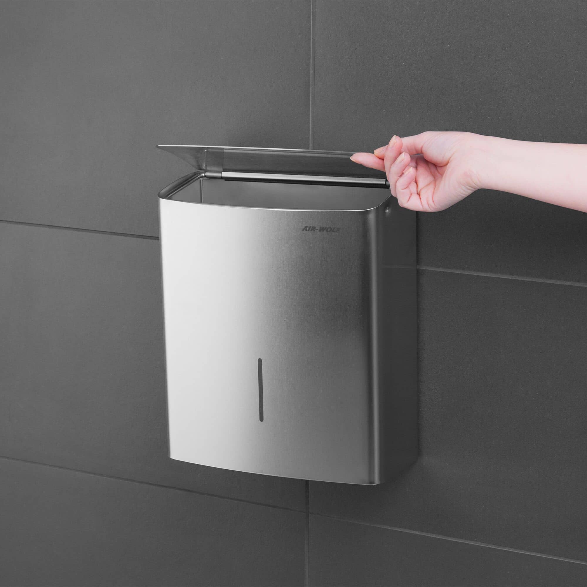 AIR-WOLF - Coș de gunoi - 10 litri - pentru montare pe perete — 10