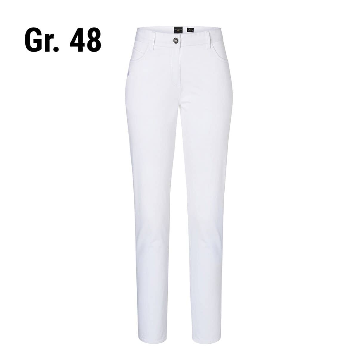 Karlowsky - pantaloni de damă cu 5 buzunare - culoare albă - mărime: 48 — 3
