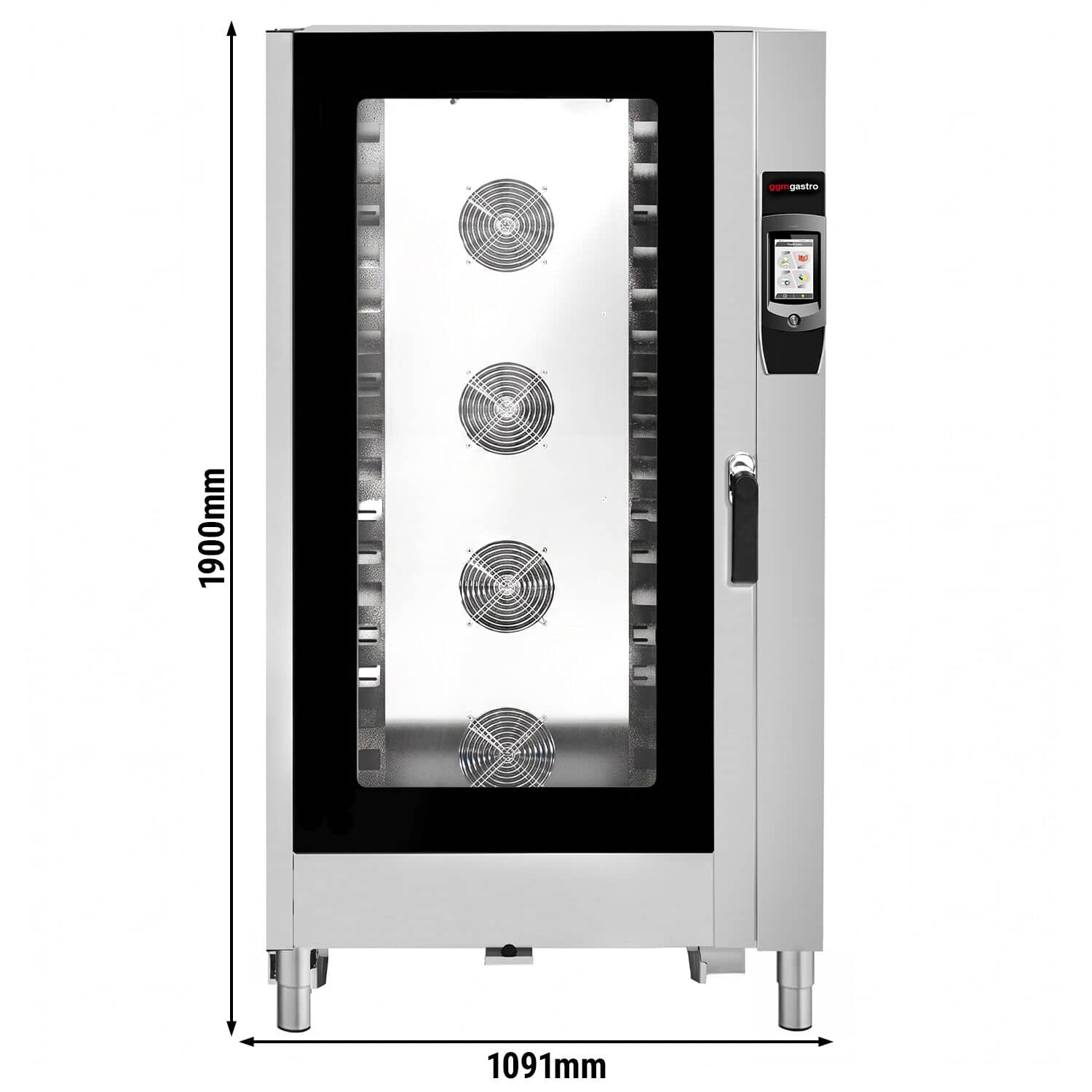 Cuptor convecție abur - Touchscreen - Ecran tactil de 7″ - 40x GN 1/1 sau 20x GN 2/1 - incl. Sistem de spălare & Sondă de temperatură - incl. Cărucior pentru tăvi — 3