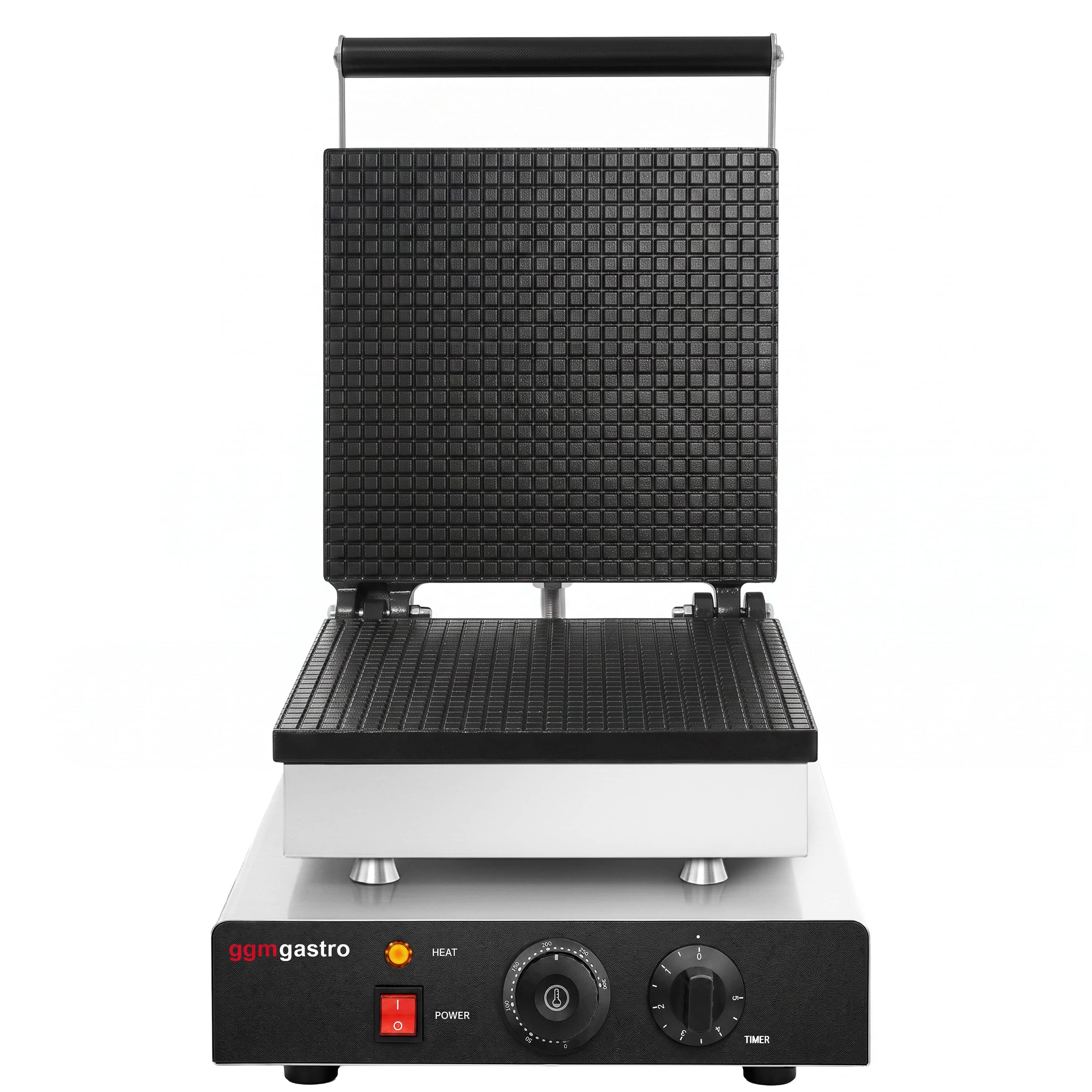 Aparat de vafe – individual – manual – 1,75 kW – Formă: cornete, vafe Stroop – plăci de coacere cu acoperire din teflon — 5