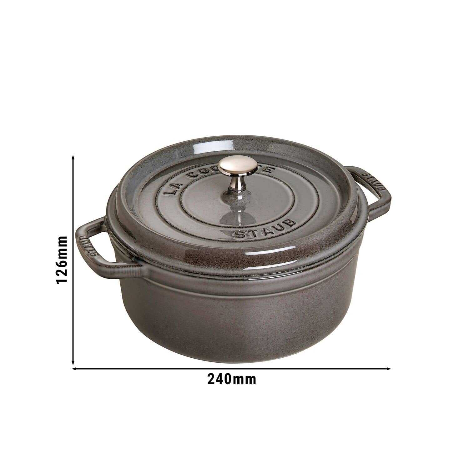 STAUB | LA COCOTTE - Cocotte - Ø 180mm - Fontă - Gri grafit — 3