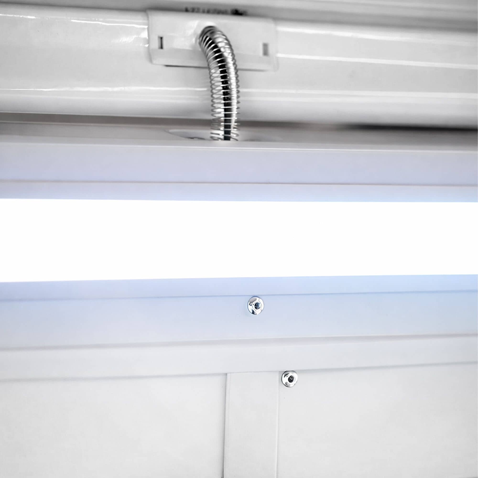 Vitrină de masă pentru înghețată - 465 mm - statică - pentru 2x cuve/vaschete de 5 litri pentru înghețată - geam frontal încălzit - alb - deschidere capac spre partea clientului — 9