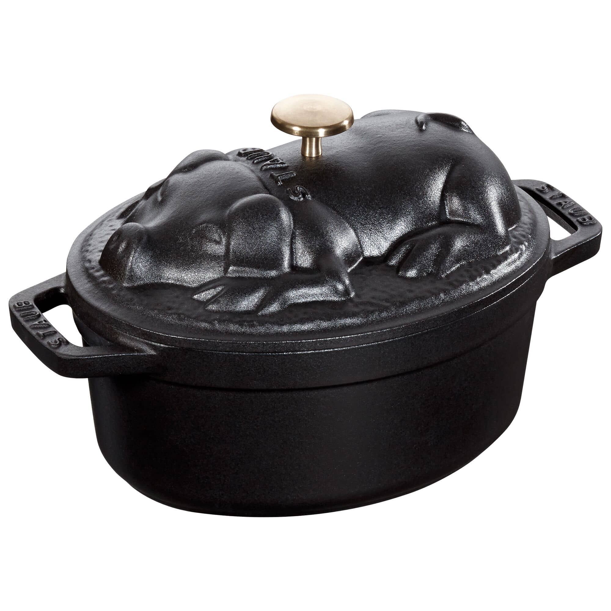 STAUB | LA COCOTTE - Cocotte - Capac de porc - oval - 170mm - fontă - negru — 2