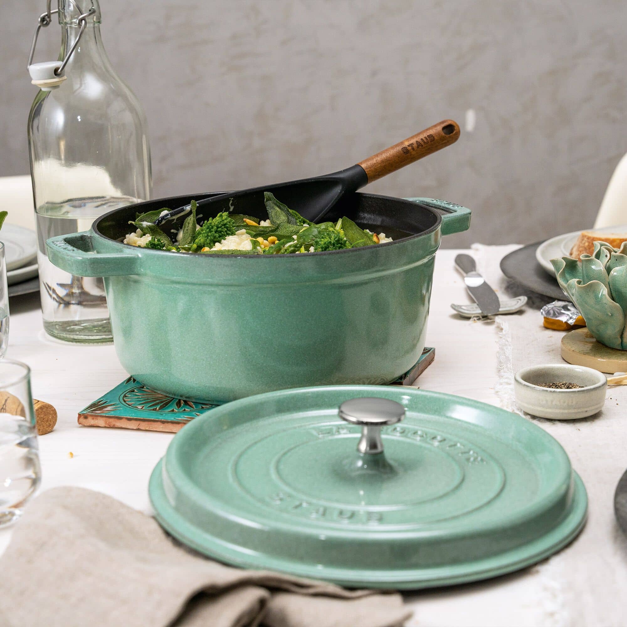 STAUB | LA COCOTTE - Cocotte - Ø 260mm - Fontă - Verde salvie — 10