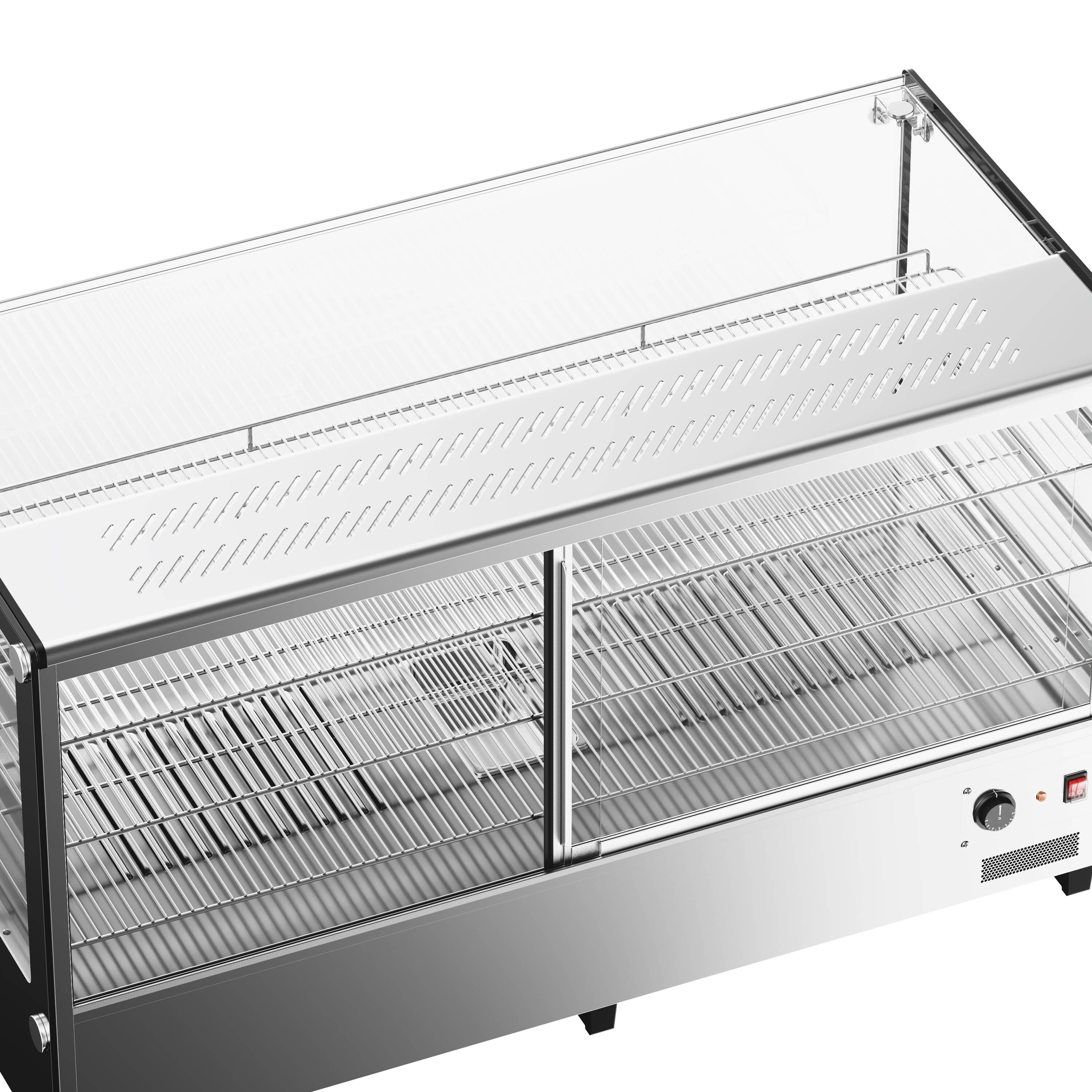 Vitrină caldă de banc profesională - 1219 mm - 1,8 kW - cu 3 rafturi — 7