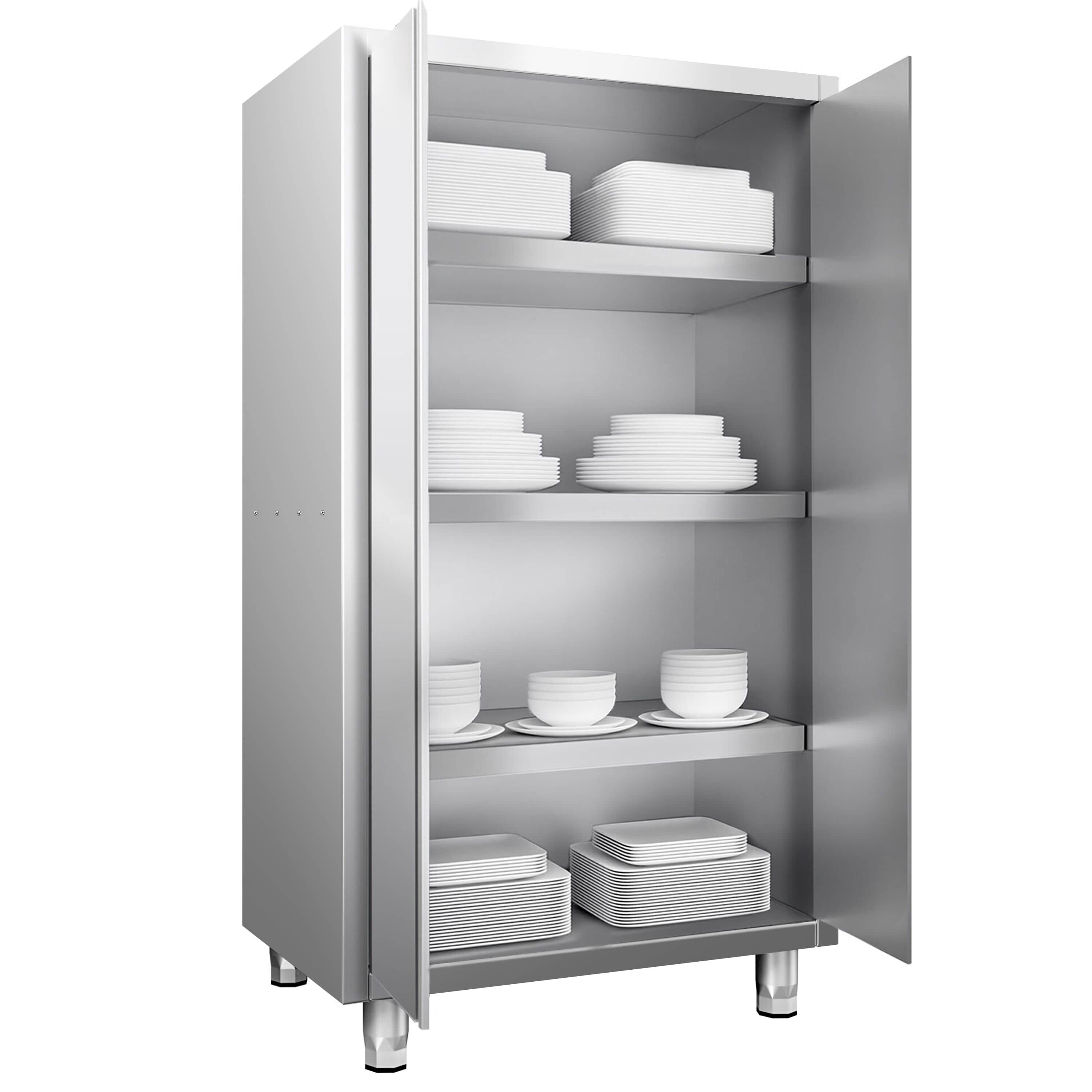 Dulap pentru veselă PREMIUM - 1000 x 700 mm - cu 2 uși batante - Înălțime: 1800 mm — 5