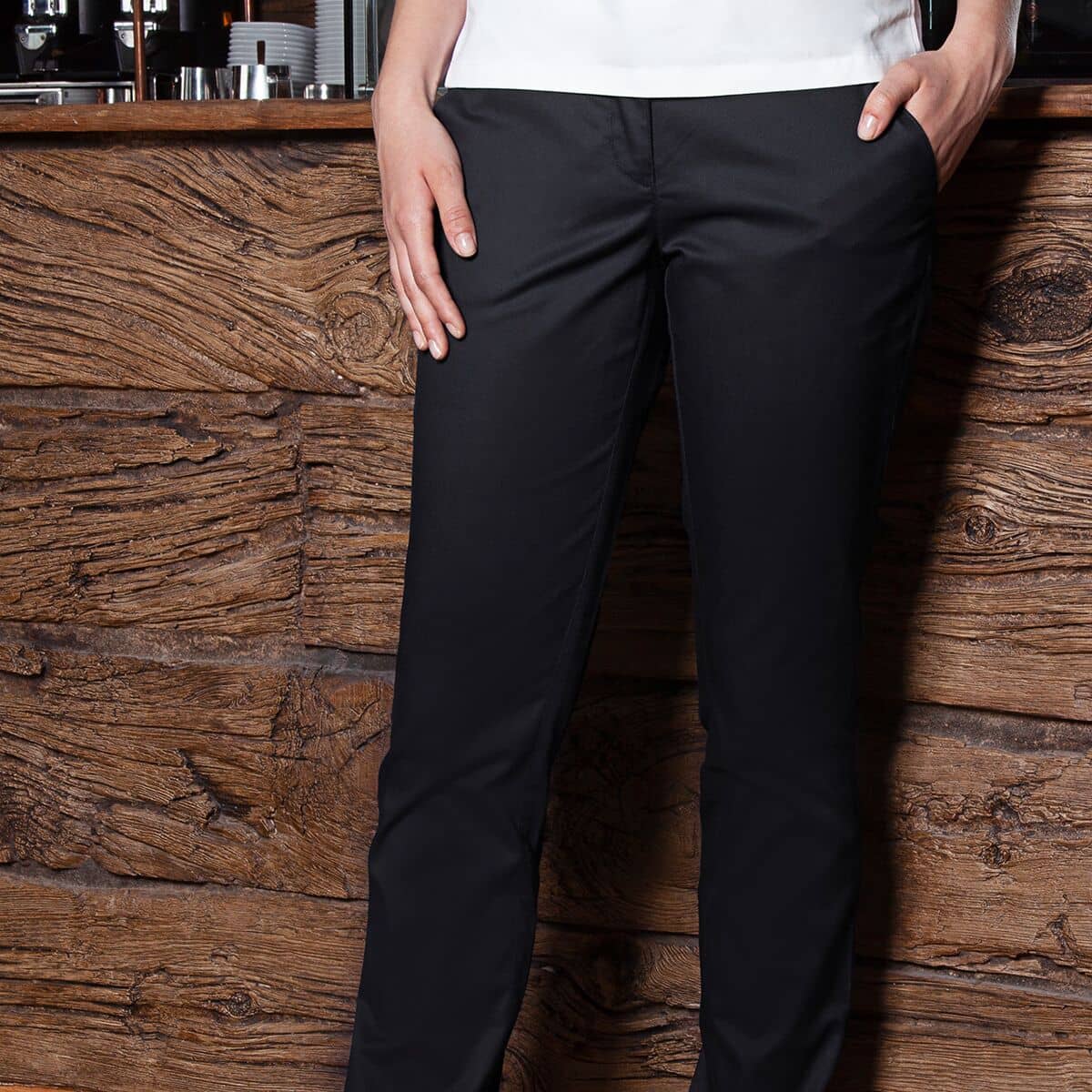 Karlowsky Chino Modern-Stretch - pantaloni de damă - culoarea neagră - mărime: 34 — 6