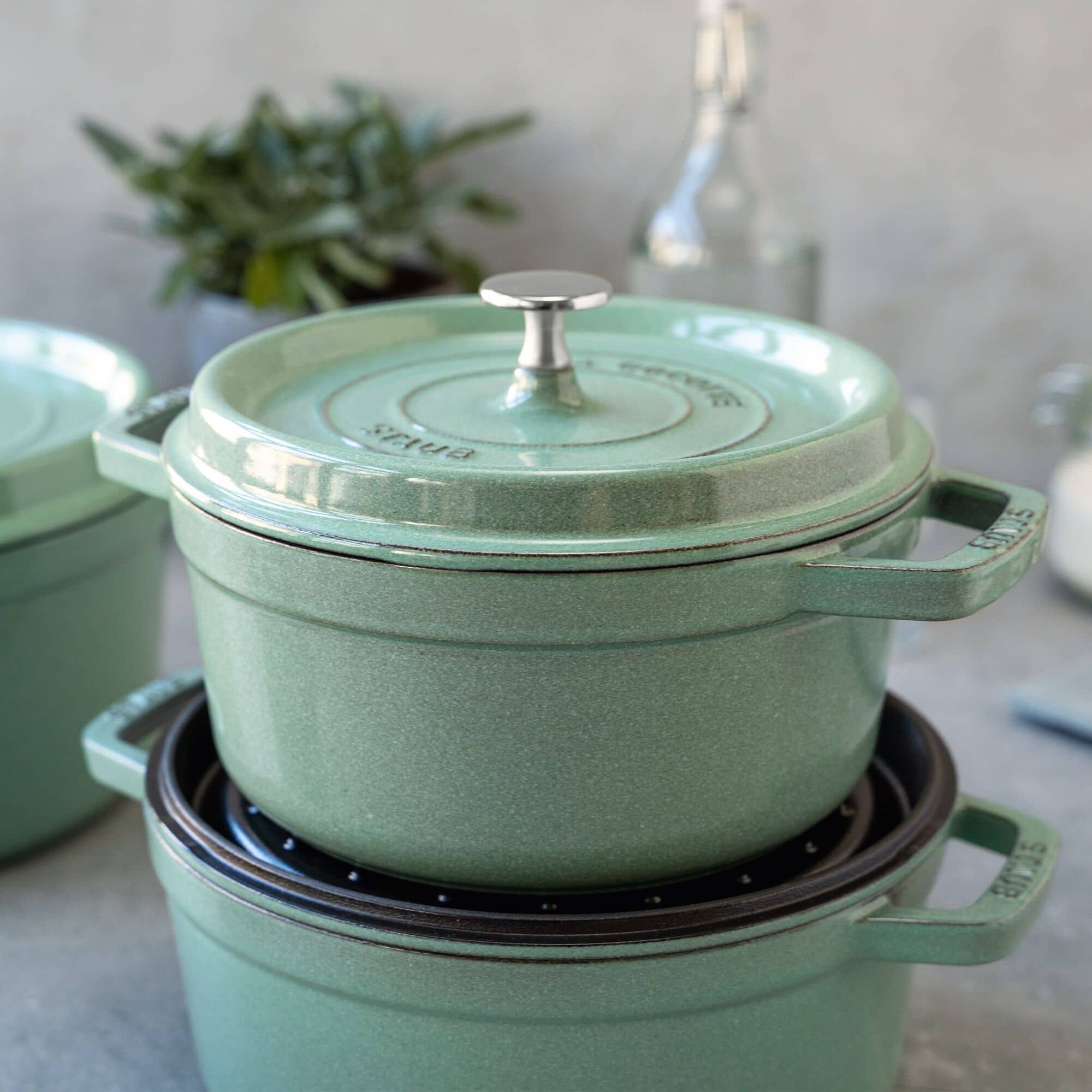 STAUB | LA COCOTTE - Cocotte - Ø 260mm - Fontă - Verde salvie — 12